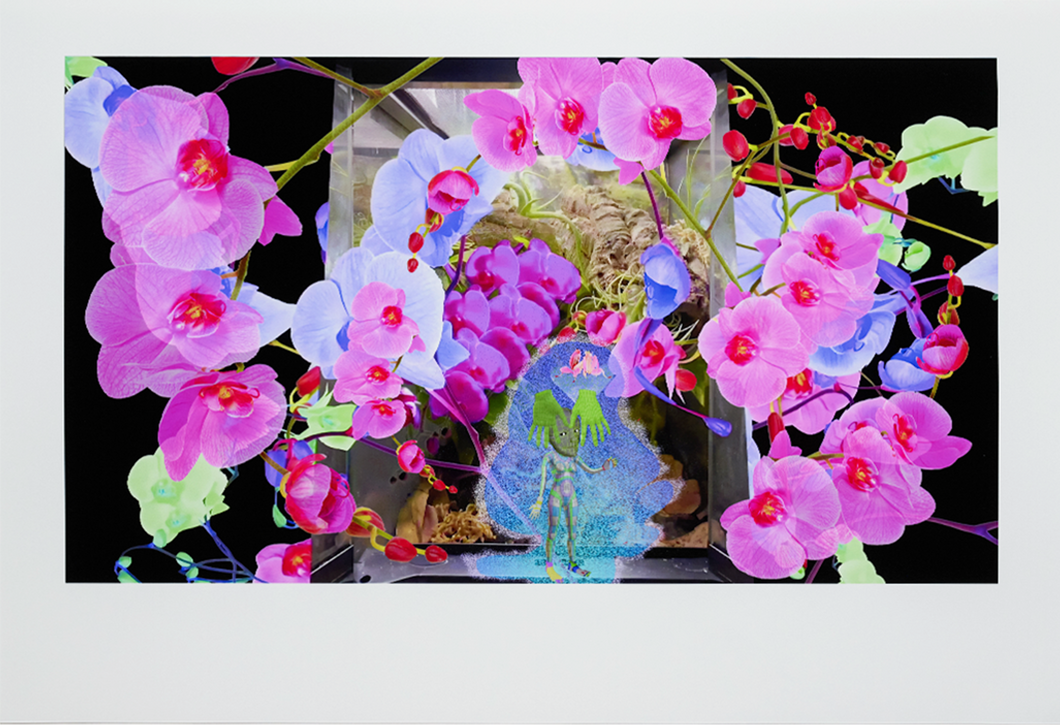 Us Together Inside A Terrarium On A Full Moon