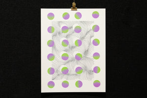 DOT 3 PURPLE GREEN